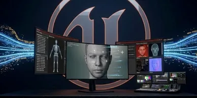 Photorealistic Unreal Engine 5 MetaHuman digital twin render by 252.Studio